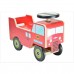 Porteur bois bébé camion pompier rouge  Kiddimoto    102024